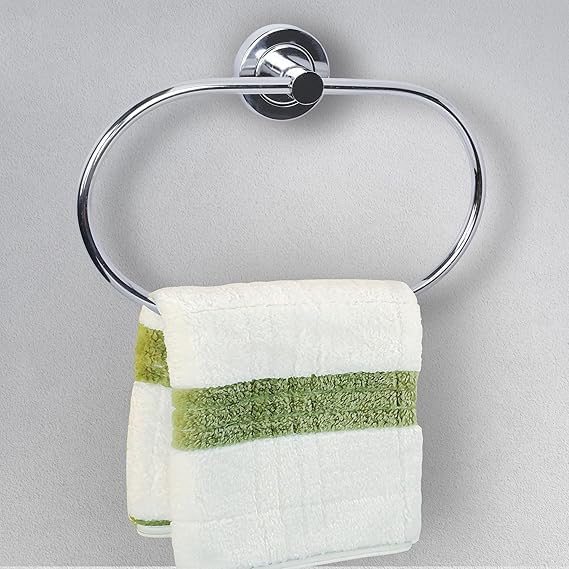 Imaashi Stainless Steel Napkin Ring/Towel Ring/Napkin Holder/Towel Hanger Hand Towel Holder for Bathroom, Modern Round Towel Hanger, Bath Accessories Fixtures Chrome Finish (Ovel shap) 1