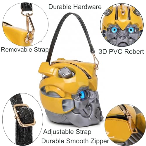 Image of Men PVC Unique Novelty Weird Shape Handbag Purse Detachable Strap Crossbody Shoulder Bag for Women