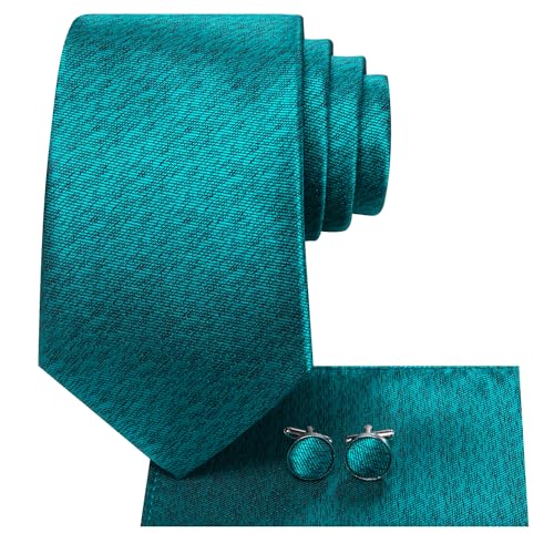 Image of Hi-Tie Mens 70inches Tie Set Extra Long Necktie for Men Cufflinks Handkerchief Big Tall Men Business Wedding