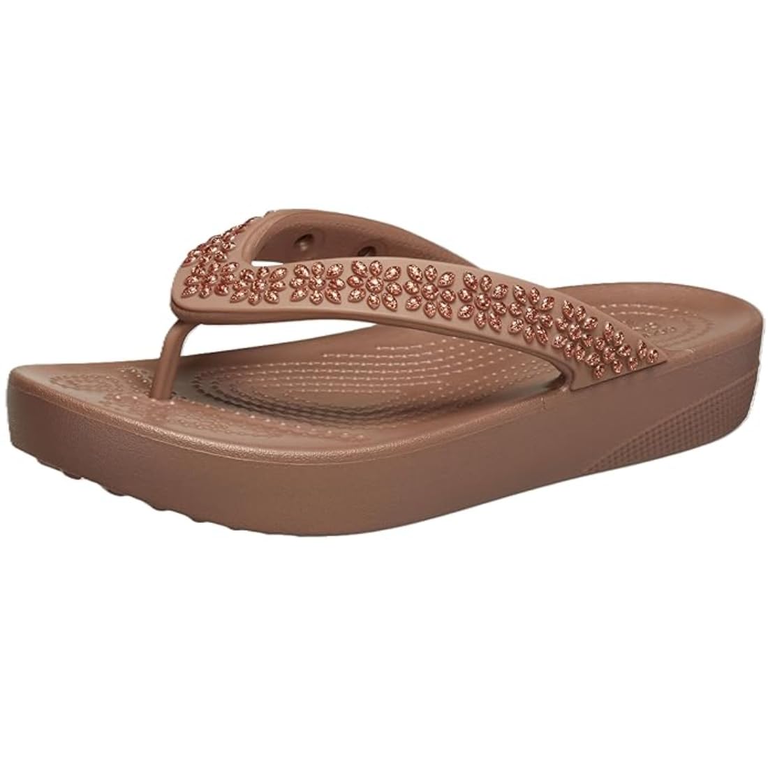 Crocs Classic Platform Diamante Flip Bronze Flip, Bronze, 5 UK (W7)