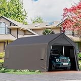 EROMMY 10x20 FT Heavy Duty Carport with All-Steel Metal Frame, Portable Garage with Reinforced Base, All-Season Car Canopy for Car, Boat, Truck ﻿