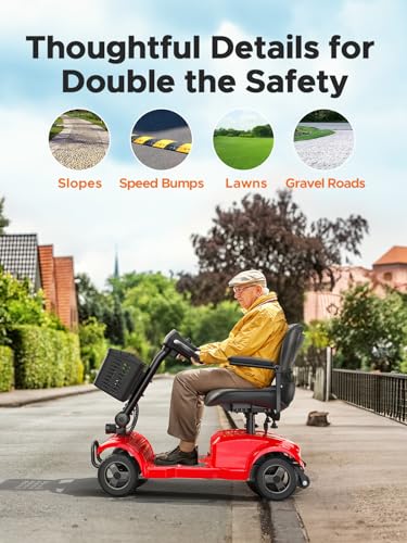 ENGWE-Ease1-250W-Powered-Mobility-Scooter-for-Adults-4-Wheel-Folding-Electric-Scooters-for-Seniors-with-155Miles-62MPH-24V-12AH-Battery-Red