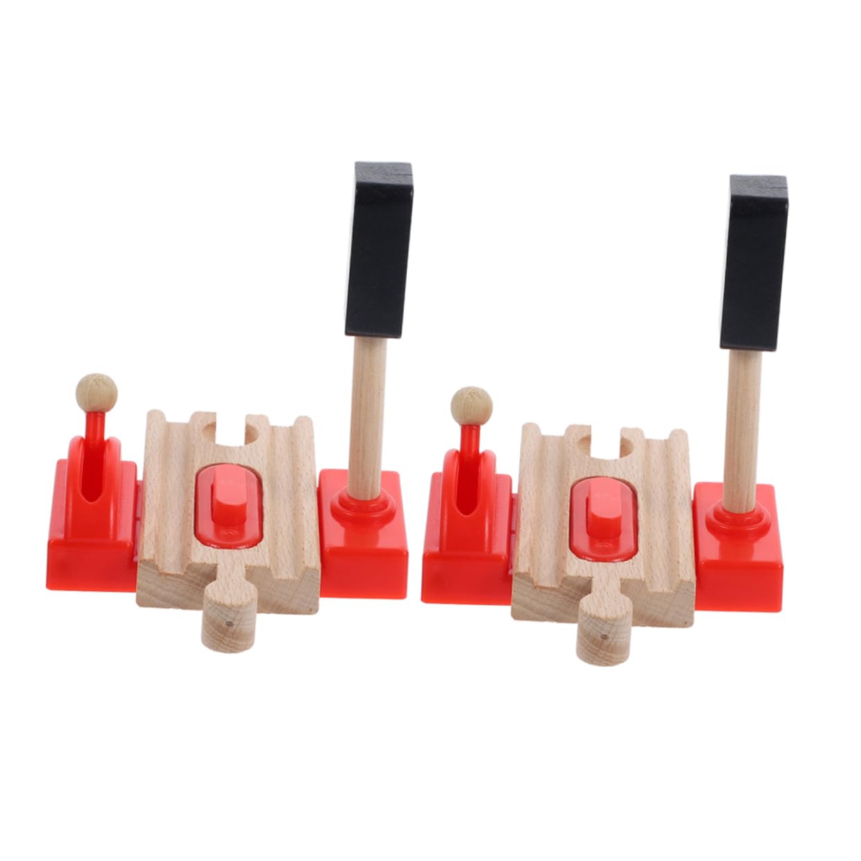 Toyvian 2pcs Wooden Train Traffic Signal Model Funny Traffic Signal Plaything for Realistic Scenarios for Enhanced Imaginative Play Safe and Sturdy Accessories for Wooden Tracks