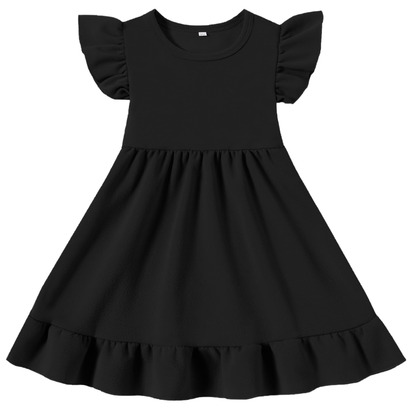 NARPLO Toddler Dress Summer Baby Girls Sleeveless Ruffle Dresses for Girls Casual Birthday Party Beach Kids Sundress