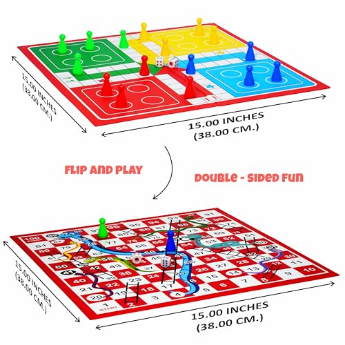 Ankit Toys & Games Ludo y Serpientes y Escaleras 2en1 miniatura 2