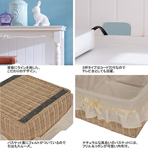 Amazon｜【直送】アンティーク風バスケットチェスト（4杯 