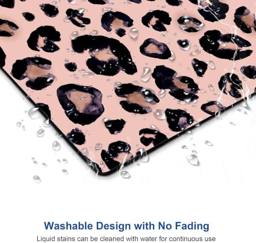 Image of Premium-Textured Mouse Pad, Non-Slip Rubber Base Mousepad for Laptop, Computer & PC, 9.5x7.9 in - Enhanced Precision, Ergonomic Comfort, Ideal for Gaming & Office (Leopard)