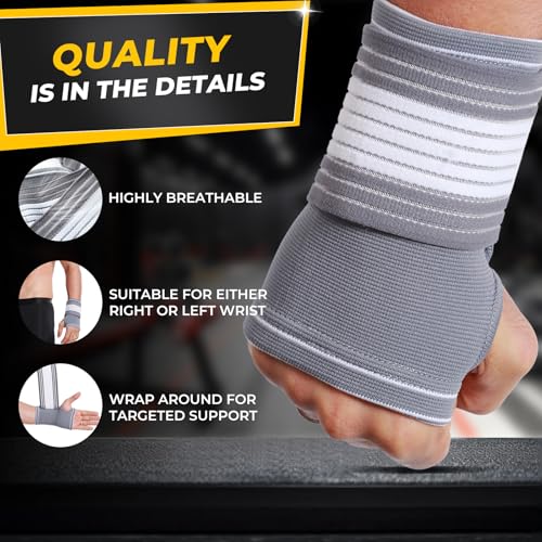 NeoTech Care Hand Palm Wrist Support (Gray, Size S, 1 Pair) - Thumbnail 3