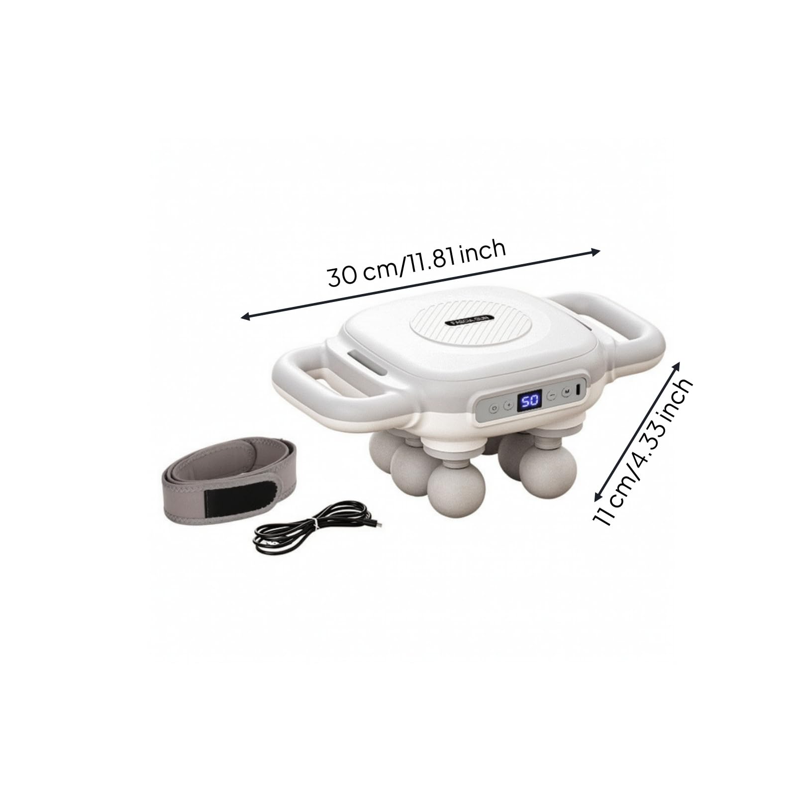 Masseur à Percussion Portable Appareil Massage D'énergie Rechargeable Polyvalent pr Sportifs, L'entraînement