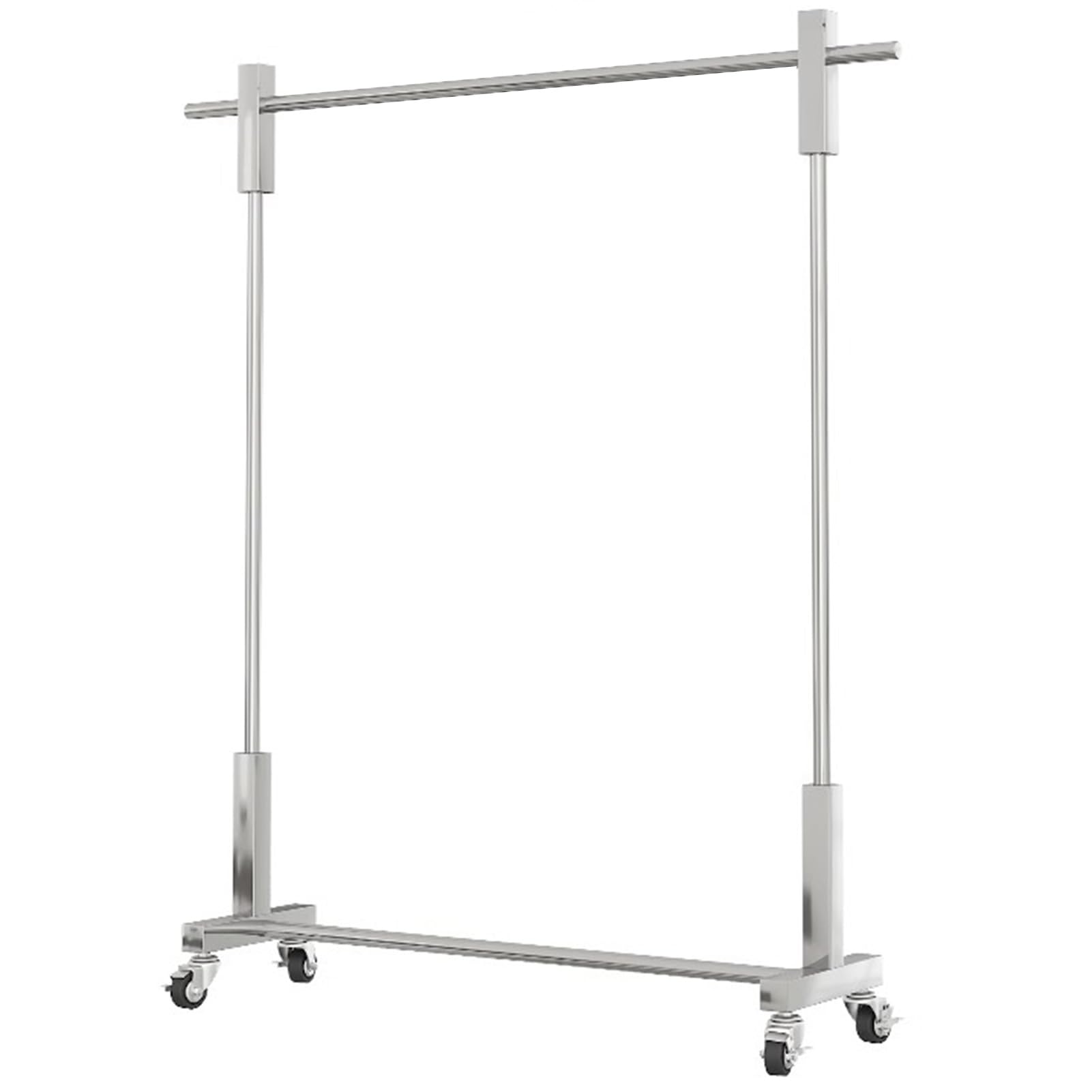 Portant à vêtements commercial robuste avec roulettes et portant penderie métal pour vêtement