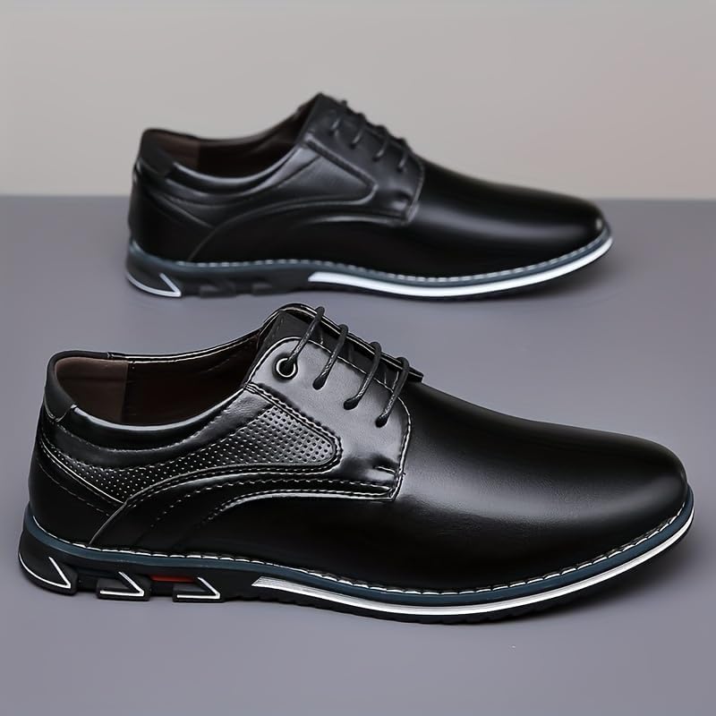 Men's PU Dress Shoes,Oxford Derby Orthopedic Leather Shoes Wear-Resistant,Casual,Non Slip for Office and Daily4