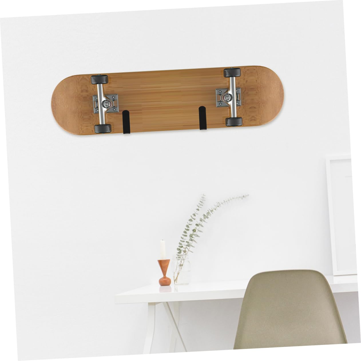 PartyKindom Skateboard Deck Hanger 3pcs Metal Wall Hooks Wall-mounted Surfboard Rack