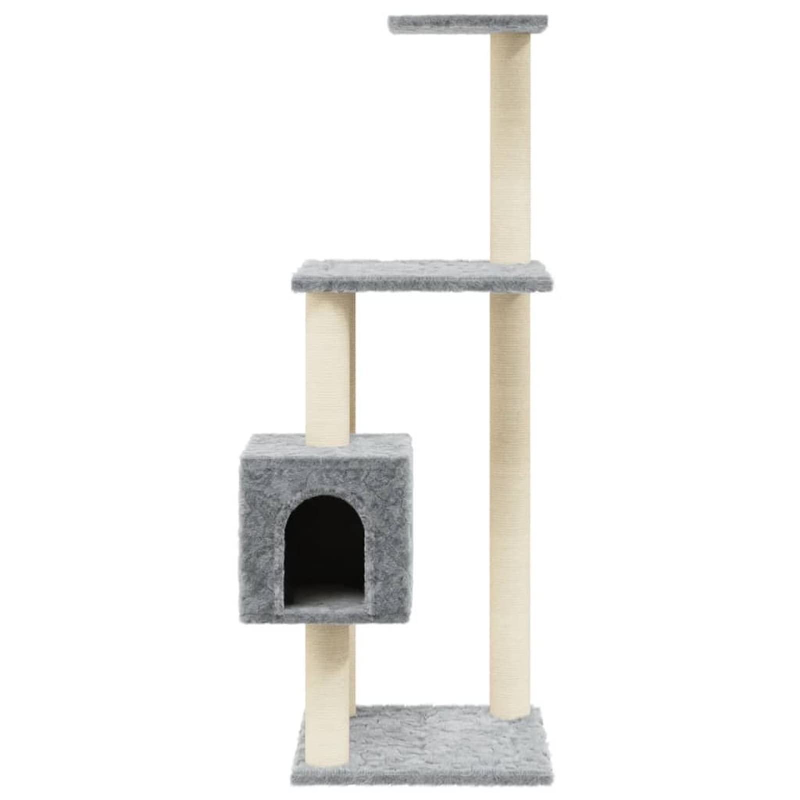 Rascador para Gatos con Postes de sisal, XIAOGUANG Arbol para Gatos, Gatos Accesorios, Arranhador para Gatos, Arbol Rascador Gatos, Gris Claro 104 cm