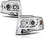 [For 2007-2014 Ford Expedition] OLED Neon Tube Chrome Projector Headlight Headlamp Assembly, Driver & Passenger Side