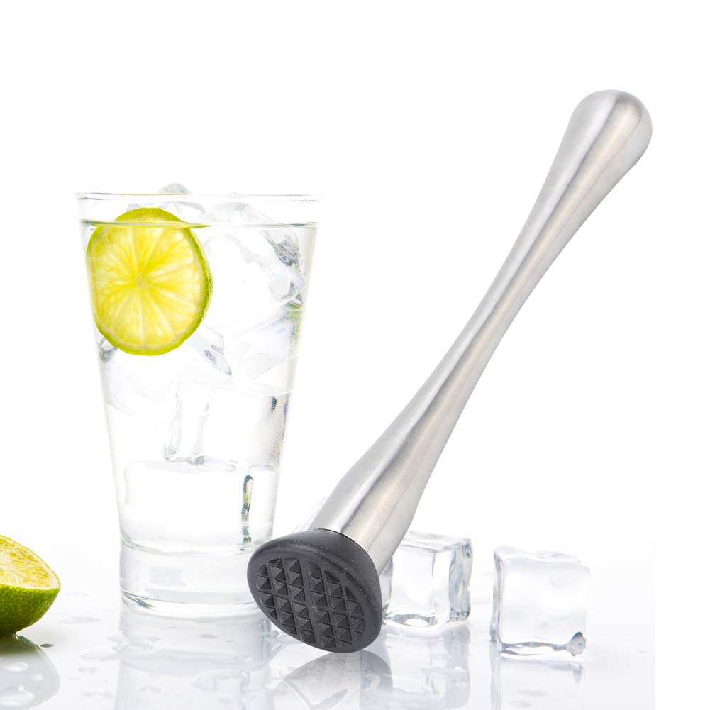 Ice Muddler, Ice Crushing Rod Ice Crushing Hammer Stainless Steel Cocktail Muddler, Stainless Steel Pestle Cocktail Muddler Bar Durable Ice Muddler Hammer Beverage Blender, DIY Drink Wine Barware Tool