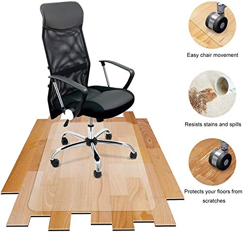 Azadx Large Chair Mat For Hardwood Floor 48 X 59'', Clear Office Chair Mat For Hard Floors Rectangle, Plastic Floor Mat For Wooden/Tile Floor #TOP5