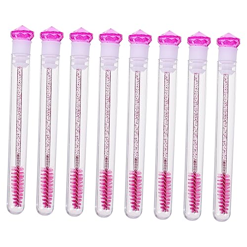 IWOWHERO Eyelash Brush Wands 8pcs Empty Mascara Applicator Tool Eyelash Mascara Tubes for Makeup