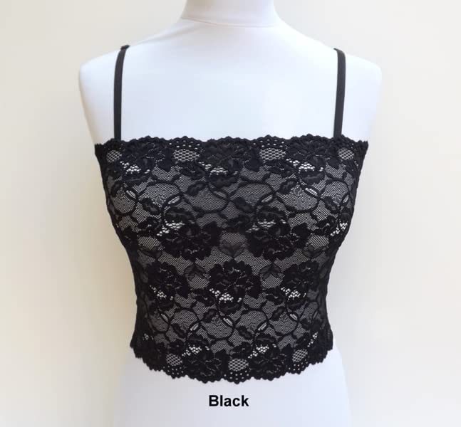 Miniatura 7 de Royal Blue See Through Floral Elastic Lace Tank Top Cami