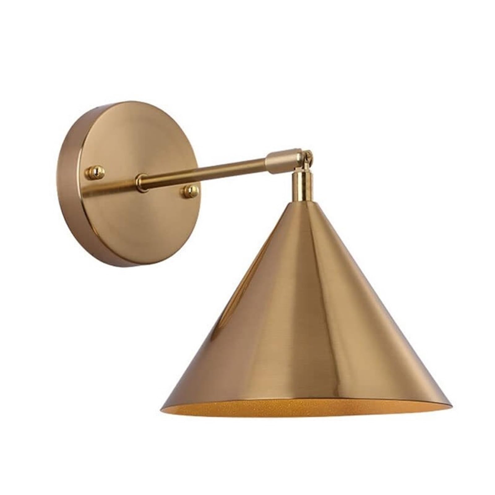 KHUKHU E27 Wall Sconce Triangle Household Wall Light Hotel Bedroom Bedside Wall Sconces Light Gold Wall Mount Lamp Fixtures Indoor and Outdoor for Porch Bathroom Bedroom Living Room