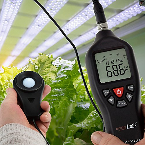 Light Meter ennoLogic eL200K – Digital Illuminance Lux Meter Photometer 0 to 200,000 Lux – Auto-Ranging, Hold, Min, Max, and Average Functions, Backlight - Thumbnail 5