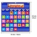 VNOM Blue Calendar Pocket Chart for Classroom,School Pocket Calendar for Kids Learning for Home,Pre-k Homeschool Daycare Classroom Supplies for Teachers…