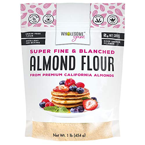 Wholesome Yum Premium Super Fine Blanched Almond Flour (16 oz / 1 lb)