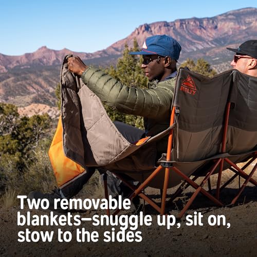 Image of Kelty Low Loveseat Nest - 2P Camp Chair, Removable Blankets (Dark Shadow)