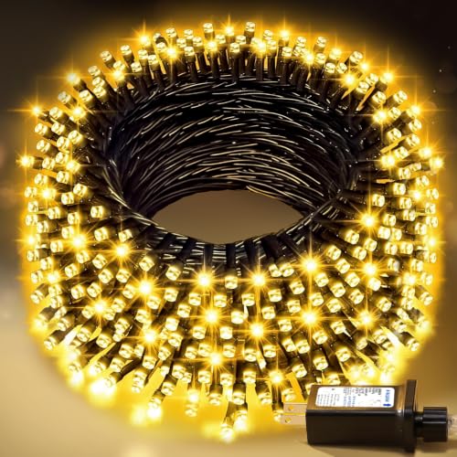 100FT Warm White Christmas String Lights, Outdoor Waterproof LED,Green Wire - image 1