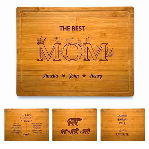 Tabla de cortar personalizada para mamá y abuela, regalo especial para el Día de la Madre, Navidad, tablas grabadas, regalos para mamá y nana, para cumpleaños, cocina miniatura 1