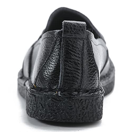 Image of Trsorini Women Leather Loafers Slip-on Casual Flat Shoes