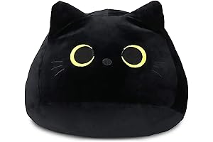 Squishmallows 7.8-Inch Black Cat Plush Pillow