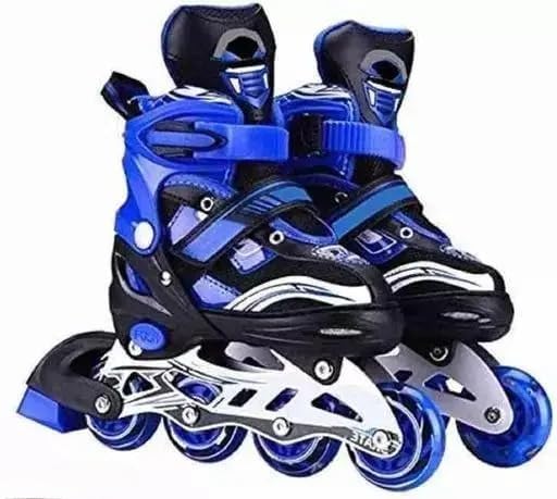 The Veryke Derby Unisex Child Roller Skates Shoes with Break(Blue,L) rollerderbywheel-image-49