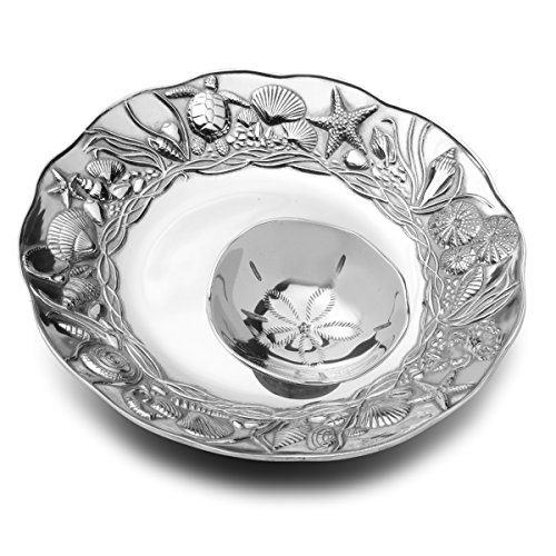 Wilton Armetale 243016 Coastal Pommes-und Dip-Servier-Set, silberfarben, 2-teilig, Aluminium, Silber Cover