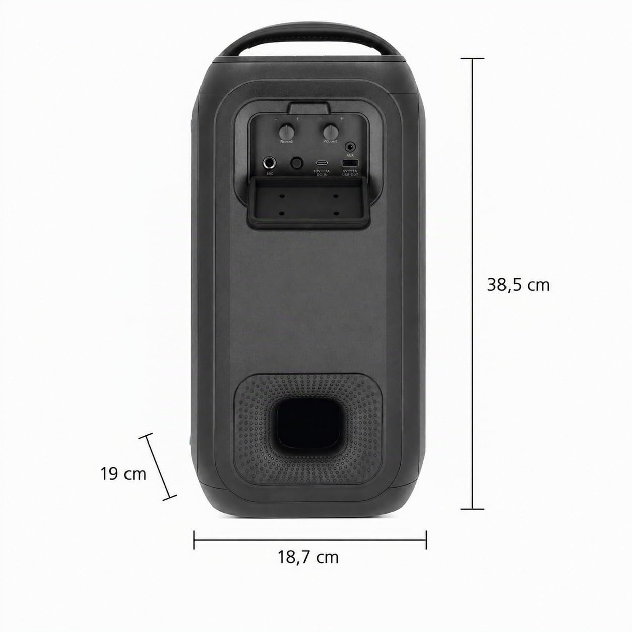 TechniSat LAUTA WUMMSBOX - Altoparlante Bluetooth portatile premium (160 W Peak, musica da festa 103 dB, Bass Boost, True Wireless Stereo, 12 h batteria, LED, IPX4, 80 W RMS)
