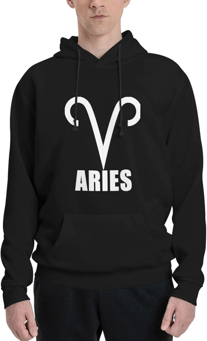 Aries Sign Men's Hooded Sweatshirt Casual Hoodies