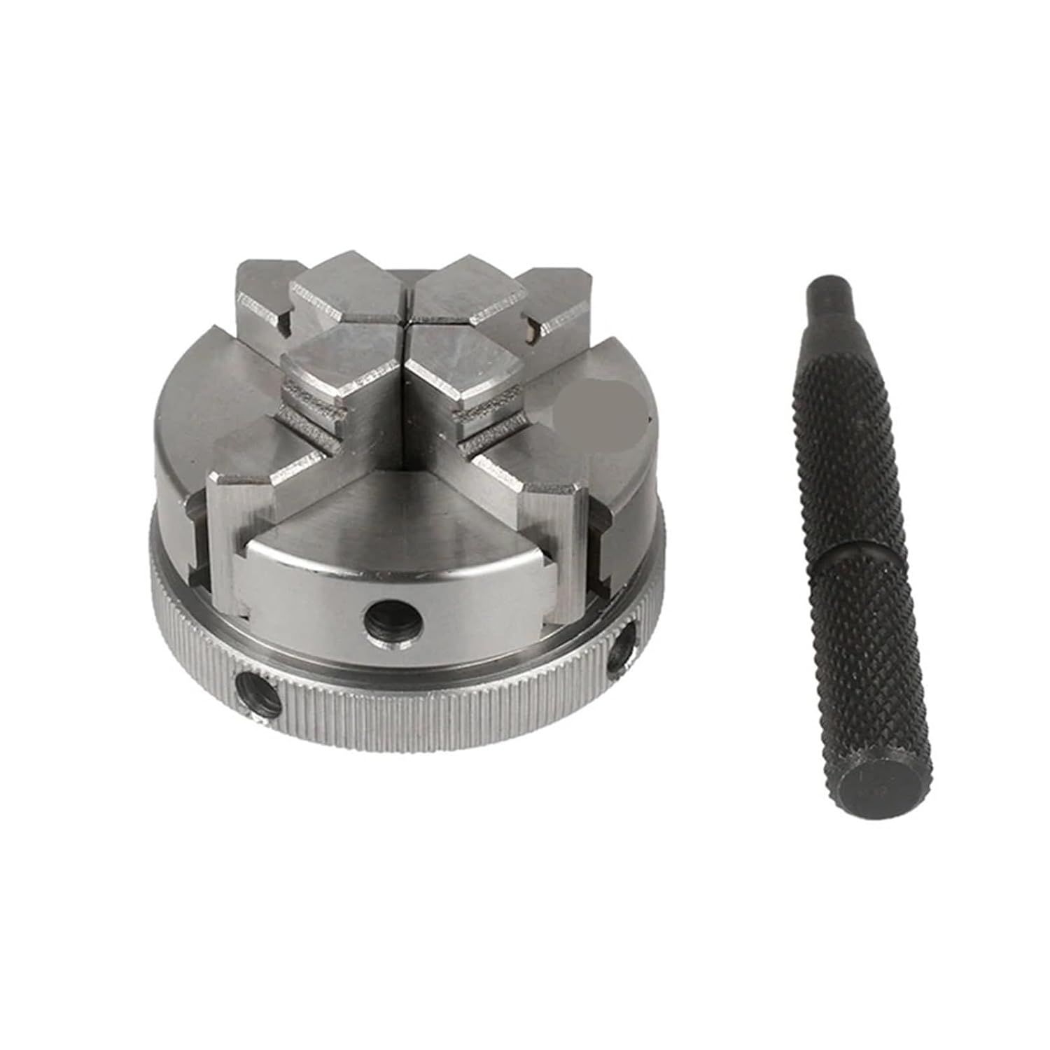3/4 Jaw Lathe Chuck Self-Centering Seat Stand Holder 50mm 65mm 80mm Mini Collet Accessory(75mm 4 jaw)