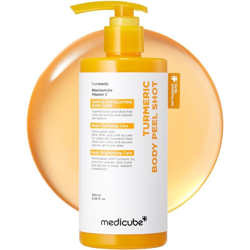 medicube Body Peel Shot with Kojic Acid and Turmeric | Gentle Body Brightening & Exfoliating Serum...