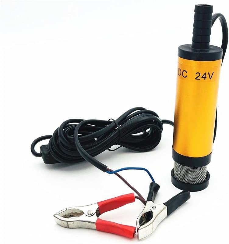 24V Oil Fuel Diesel Water Transfer Submersible Pump with Filter 8500 Rpm, 19mm Outlet with Filter (Lift 2.5-3 mtr & Flow 35 L/min) 100W