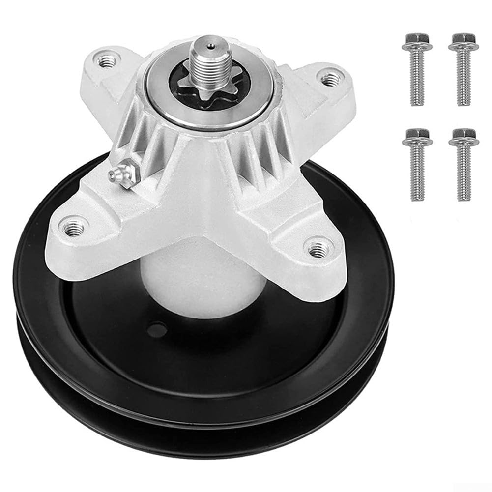 Conjunto de husillo de cubierta de cortacésped con polea para 618-0565 618-0574 918-0574 918-0565 918-0574C Kit de polea de repuesto de rendimiento de corte suave cubiertas de 42 pulgadas