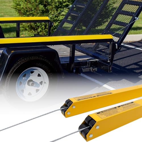 Tailgate Utility Trailer Gate Lift Assist System Heavy Duty 2-Sided Lift Assist for 4-6 ft Tailgates 400 lb Capacity Easy 30 Min Installation Yellow
