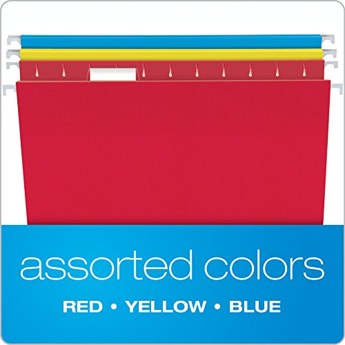 Pendaflex Recycled Hanging Folders, Letter Size, Assorted Colors, 1/5 Cut, 25/Bx (81612) #TOP2