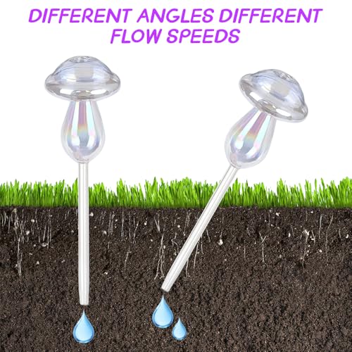 Dhqkqg Plant Watering Globes, 4 Pcs Rainbow Gradient Color Self Watering Globes, Glass Plant Watering Devices - Image 3