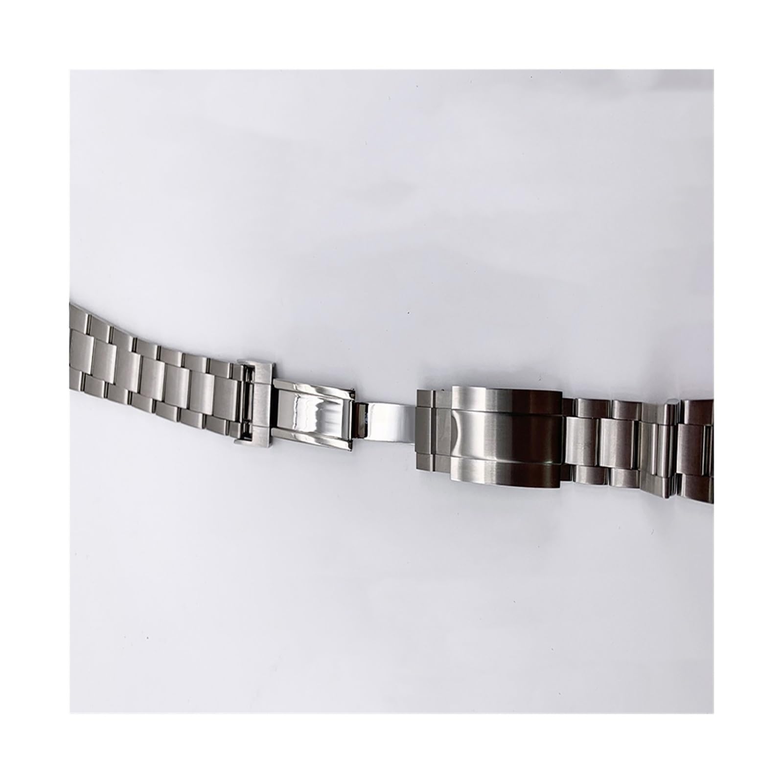 Correa de reloj de acero inoxidable sólido, accesorios de reloj, correa de repuesto, correa de Metal for hombre, pulsera de reloj for hombre(Silver)