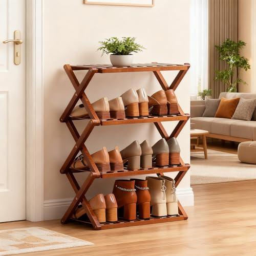 Étagère à chaussures en bambou Moso pour optimiser les petits espaces - 2