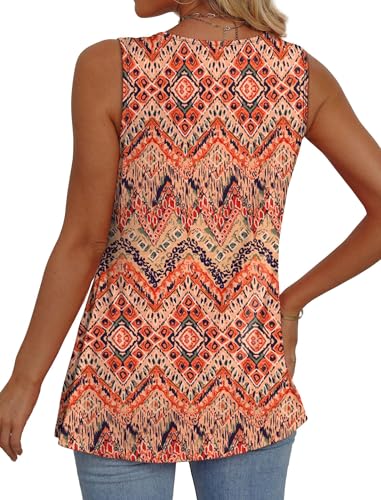 Image of OFEEFAN Womens Tank Tops 2025 Flowy Peplum Tops for Women Dressy Sleeveless V Neck Babydoll Tank Tops