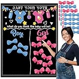 Funnlot Gender Reveal Games for Guests Baby Reveal Games Gender Reveal Voting with 40PCS Voting Stickers for Kids Adults Guests Cast Baby Vote Game Gender Gender Reveal Poster