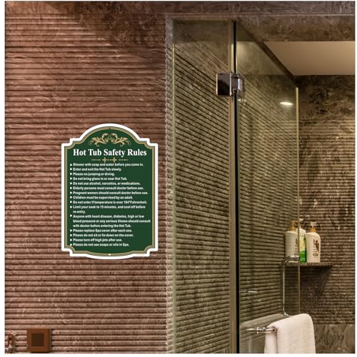 Señal de Reglas de Seguridad para Jacuzzi 2 Piezas miniatura 3