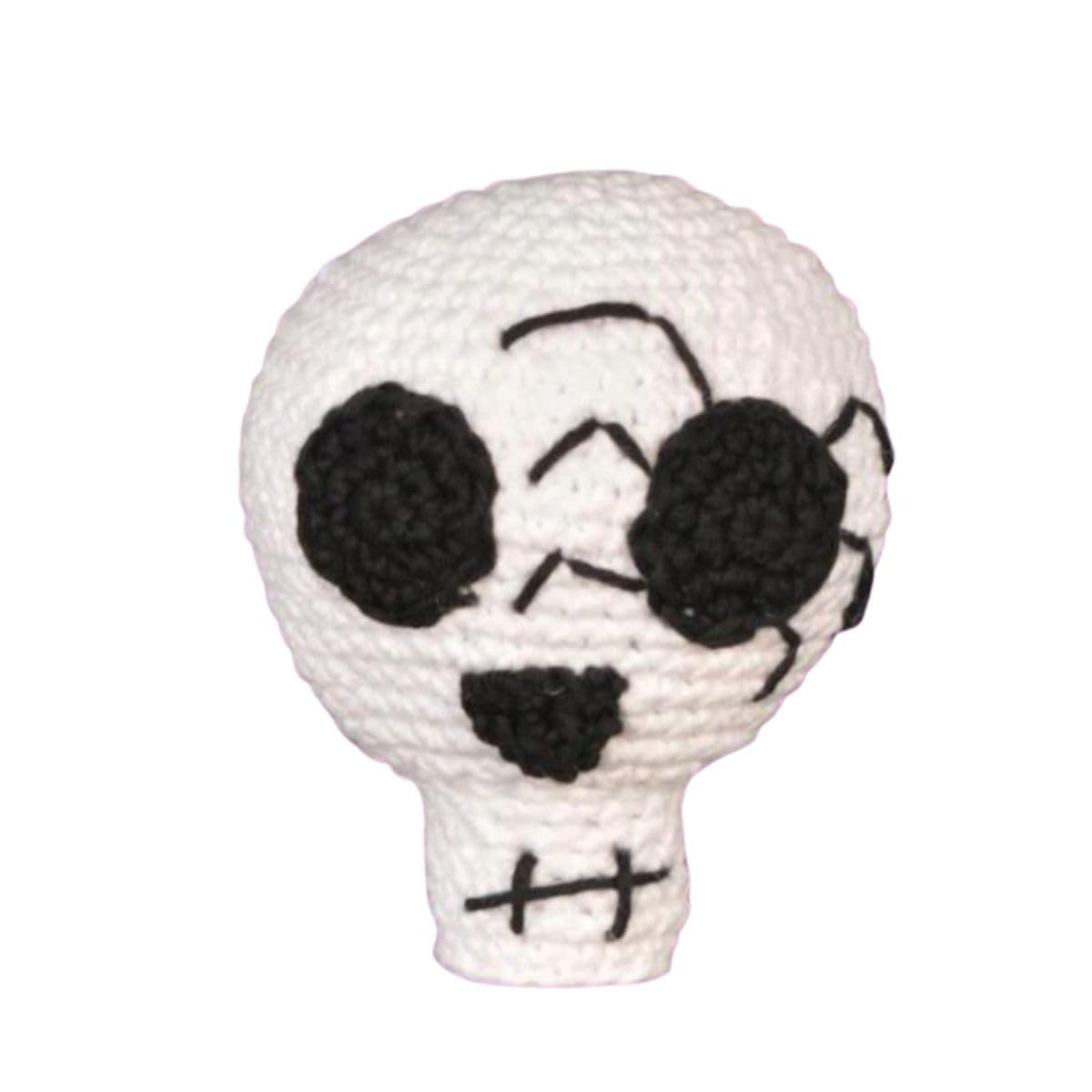 Knitty Critters White Cwoc Halloween Spooky Skull Crochet Kit,