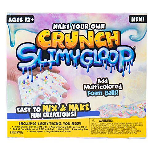 Slimygloop Make Your Own Crunch DIY Slime Kit by Horizon Group USA, Mix & Create Super Stretchy, Squishy, Gooey, Putty, Crunchy Slime-Multicolored