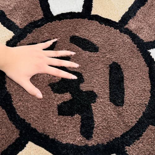 Shovagy Halloween-Badezimmerteppich, 60 cm, cooler Gothic-Geist, Lächeln, niedlicher Cartoon-Totenkopf-Horror, ästhetische Badematte… – Ansicht 3